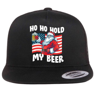 Ho Ho Hold My Beer Christmas In July Flatbill Hat