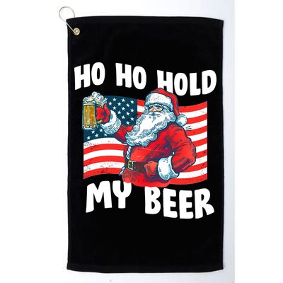 Ho Ho Hold My Beer Christmas In July Golf Towel
