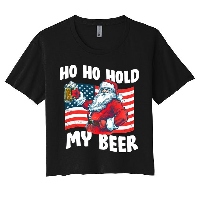 Ho Ho Hold My Beer Christmas In July Crop Top