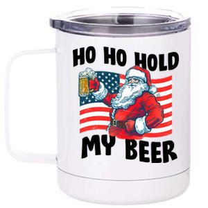 Ho Ho Hold My Beer Christmas In July 12 oz Stainless Steel Tumbler Cup