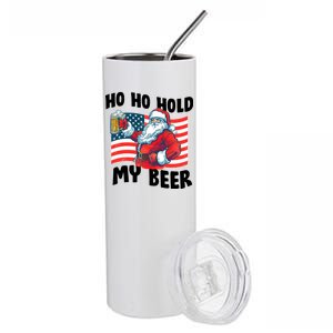 Ho Ho Hold My Beer Christmas In July Stainless Steel Tumbler