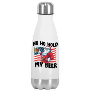 Ho Ho Hold My Beer Christmas In July Stainless Steel Insulated Water Bottle