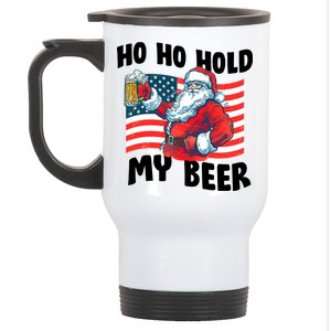 Ho Ho Hold My Beer Christmas In July Stainless Steel Travel Mug