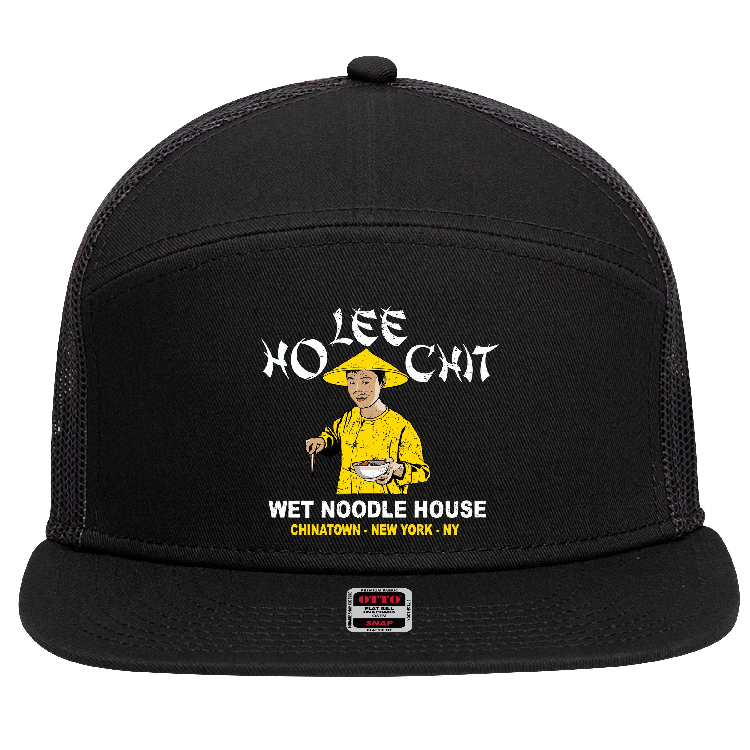 Ho Lee Chit Wet Noodle House 7 Panel Mesh Trucker Snapback Hat