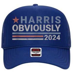 Harris Obviously 2024 High Crown Mesh Back Trucker Hat