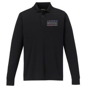 Harris Obviously 2024 Performance Long Sleeve Polo