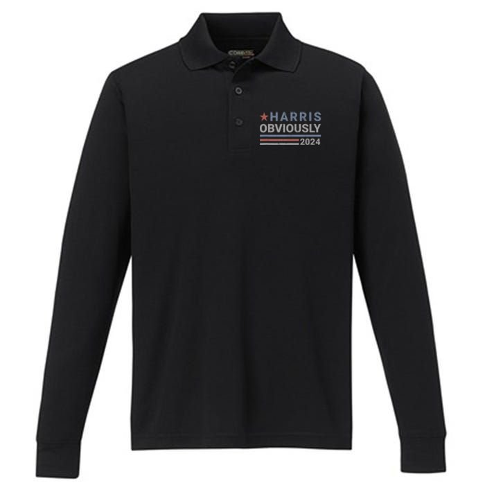 Harris Obviously 2024 Performance Long Sleeve Polo