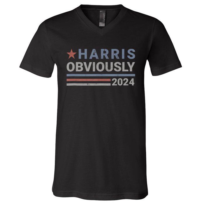 Harris Obviously 2024 V-Neck T-Shirt