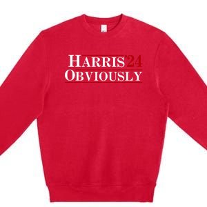 Harris Obviously 2024 Premium Crewneck Sweatshirt