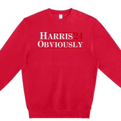 Harris Obviously 2024 Premium Crewneck Sweatshirt