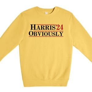 Harris Obviously 2024 Premium Crewneck Sweatshirt