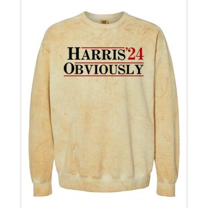 Harris Obviously 2024 Colorblast Crewneck Sweatshirt