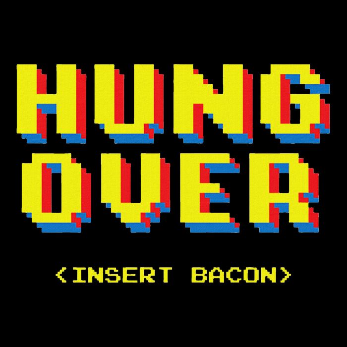 Hung Over 8 Bit Graphic Funny Retro Gamer Beer Lover Arcade USA-Made Doggie Bandana