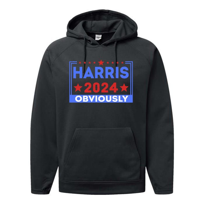 Harris Obviously A Vote For 2024 Performance Fleece Hoodie