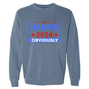 Harris Obviously A Vote For 2024 Garment-Dyed Sweatshirt