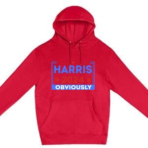 Harris Obviously A Vote For 2024 Premium Pullover Hoodie