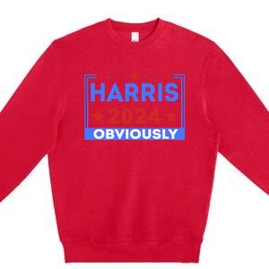 Harris Obviously A Vote For 2024 Premium Crewneck Sweatshirt