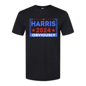 Harris Obviously A Vote For 2024 Softstyle CVC T-Shirt