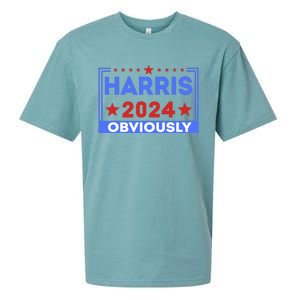 Harris Obviously A Vote For 2024 Sueded Cloud Jersey T-Shirt