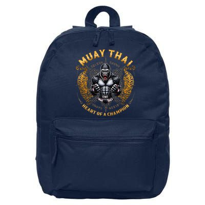 Heart Of A Champion Kickboxing And Muay Thai Angry Gorilla 16 in Basic Backpack