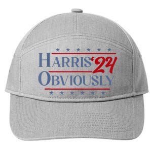 Harris. Obviously. A Vote For 2024 President Kamala Harris 7-Panel Snapback Hat