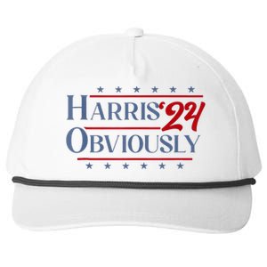 Harris. Obviously. A Vote For 2024 President Kamala Harris Snapback Five-Panel Rope Hat