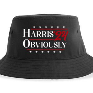 Harris. Obviously. A Vote For 2024 President Kamala Harris Sustainable Bucket Hat