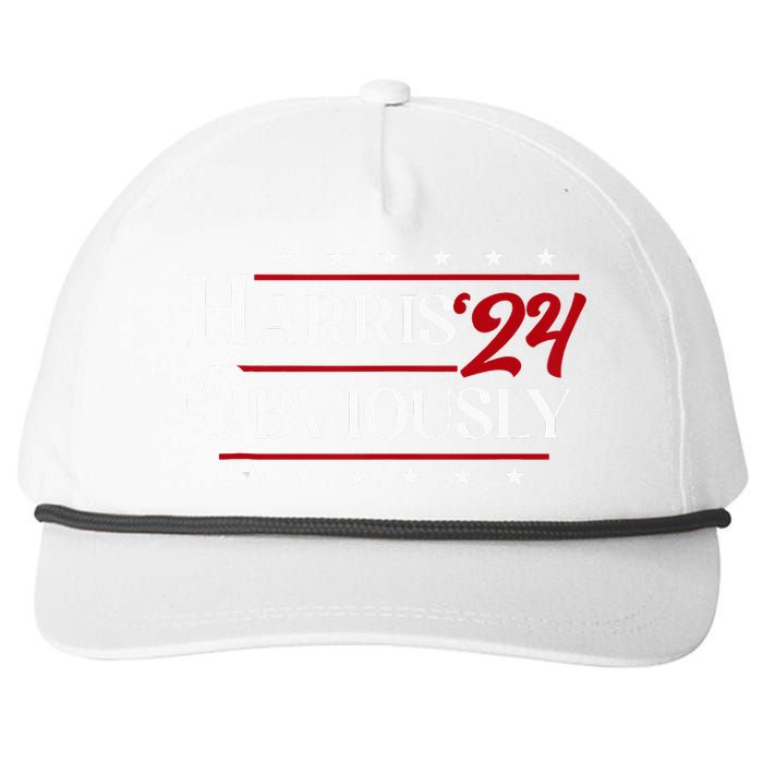 Harris. Obviously. A Vote For 2024 President Kamala Harris Snapback Five-Panel Rope Hat