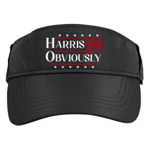 Harris. Obviously. A Vote For 2024 President Kamala Harris Adult Drive Performance Visor