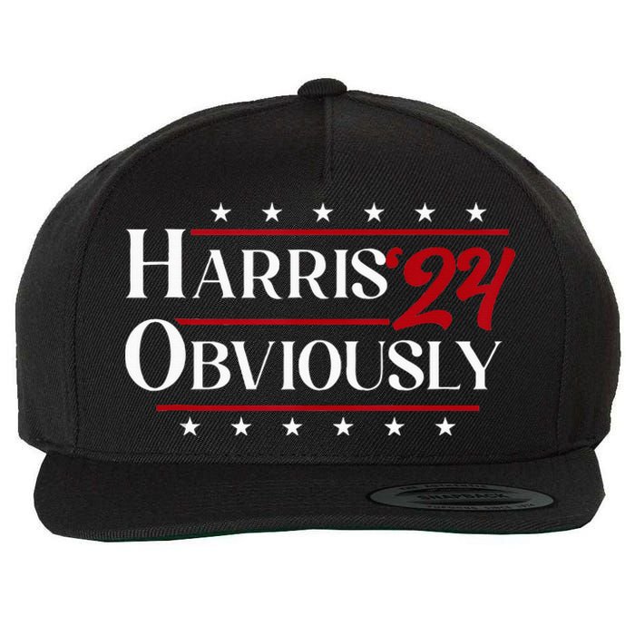 Harris. Obviously. A Vote For 2024 President Kamala Harris Wool Snapback Cap