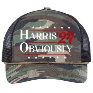 Harris. Obviously. A Vote For 2024 President Kamala Harris Retro Rope Trucker Hat Cap