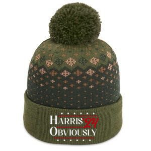 Harris. Obviously. A Vote For 2024 President Kamala Harris The Baniff Cuffed Pom Beanie