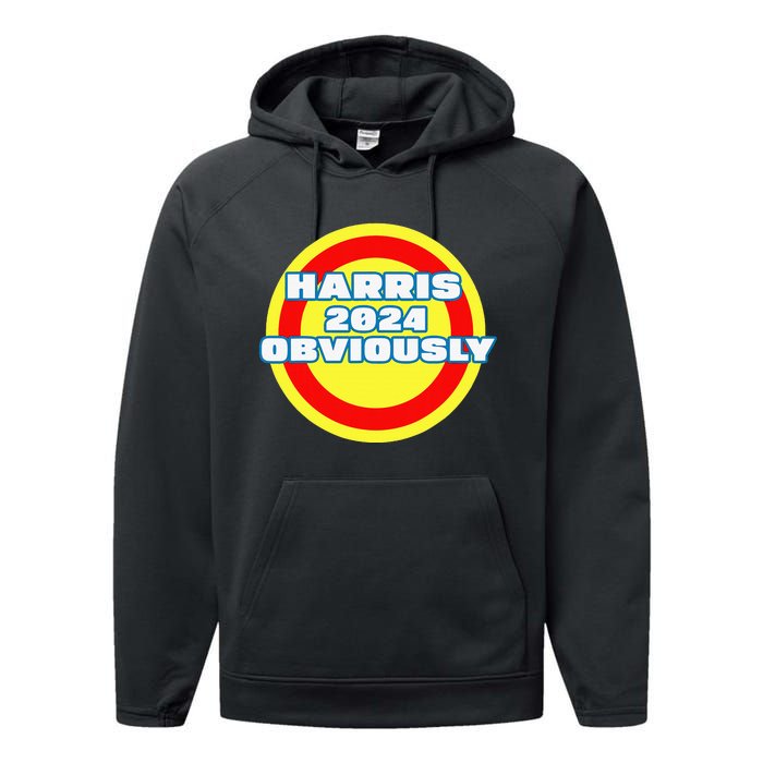 Harris. Obviously. A Vote For 2024 President Kamala Harris Performance Fleece Hoodie