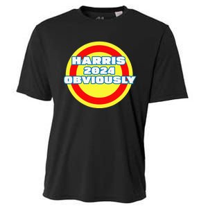 Harris. Obviously. A Vote For 2024 President Kamala Harris Cooling Performance Crew T-Shirt