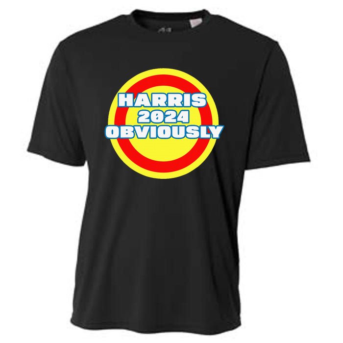 Harris. Obviously. A Vote For 2024 President Kamala Harris Cooling Performance Crew T-Shirt