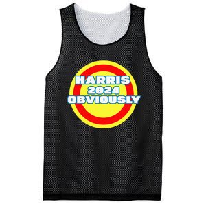 Harris. Obviously. A Vote For 2024 President Kamala Harris Mesh Reversible Basketball Jersey Tank