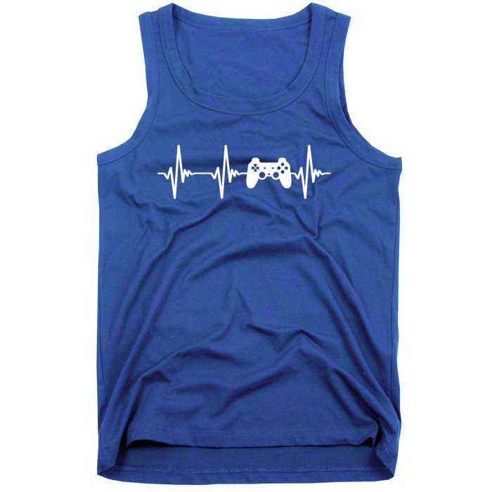 Heartbeat Of A Gamer Gift Gaming Funny Gift Gamer Gift Tank Top