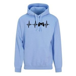 Heartbeat Of A Gamer Gift Gaming Funny Gift Gamer Gift Unisex Surf Hoodie