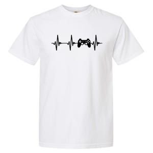 Heartbeat Of A Gamer Gift Gaming Funny Gift Gamer Gift Garment-Dyed Heavyweight T-Shirt