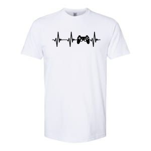 Heartbeat Of A Gamer Gift Gaming Funny Gift Gamer Gift Softstyle CVC T-Shirt