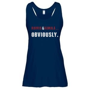 Harris. Obviously. A Vote For 2024 President Kamala & Harris Ladies Essential Flowy Tank