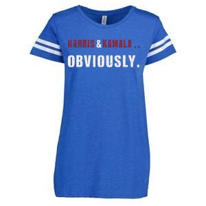 Harris. Obviously. A Vote For 2024 President Kamala & Harris Enza Ladies Jersey Football T-Shirt