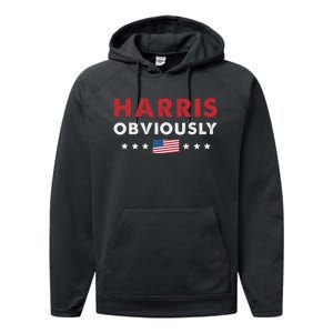 Harris. Obviously. A Vote For 2024 President Kamala Harris Performance Fleece Hoodie