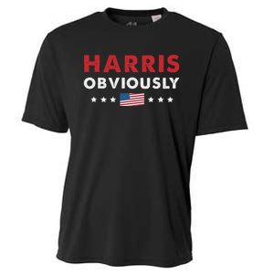 Harris. Obviously. A Vote For 2024 President Kamala Harris Cooling Performance Crew T-Shirt