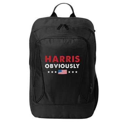 Harris. Obviously. A Vote For 2024 President Kamala Harris City Backpack