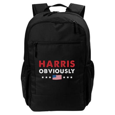 Harris. Obviously. A Vote For 2024 President Kamala Harris Daily Commute Backpack