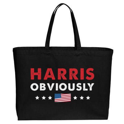 Harris. Obviously. A Vote For 2024 President Kamala Harris Cotton Canvas Jumbo Tote