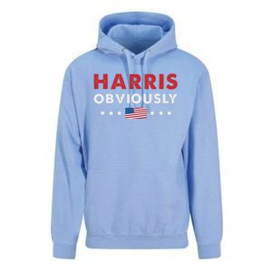 Harris. Obviously. A Vote For 2024 President Kamala Harris Unisex Surf Hoodie