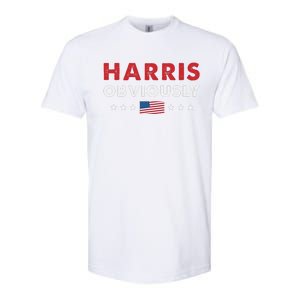 Harris. Obviously. A Vote For 2024 President Kamala Harris Softstyle CVC T-Shirt