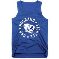 Husband Of A Warrior Blue Family Colon Cancer Awareness Great Gift Tank Top